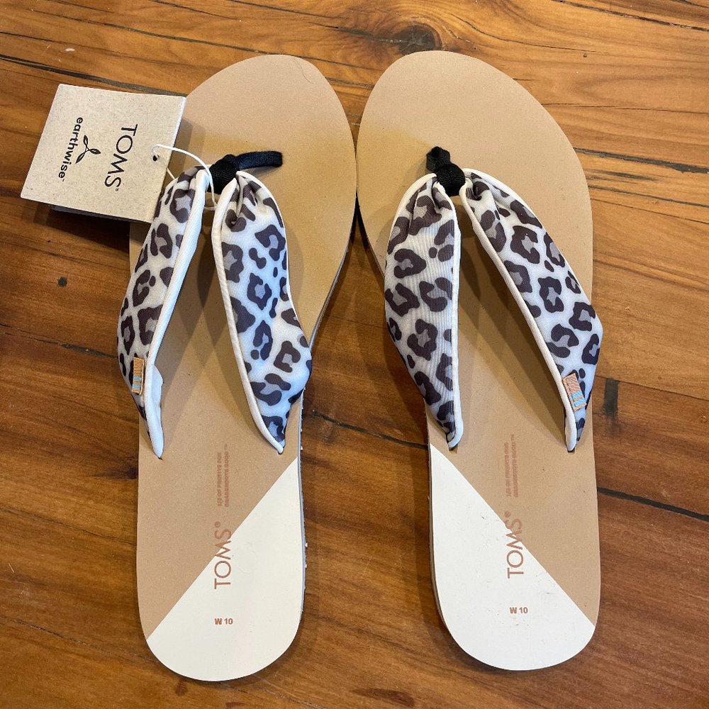 TOMS Piper Leopard Sandals - Size 10 - NWT